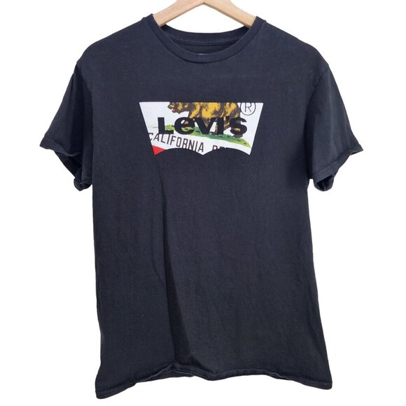 Levi's Black Shonn Graphic "California" T-Shirt Men's Size L Crew Neck - Picture 3 of 8